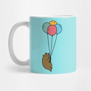 Cute Bear with Balloons Doodle Mug